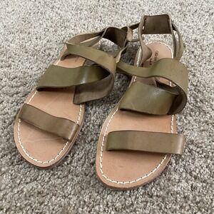 officine generale Positano Leather Sandal Size 37 Womens 7.5 Italian Strappy
